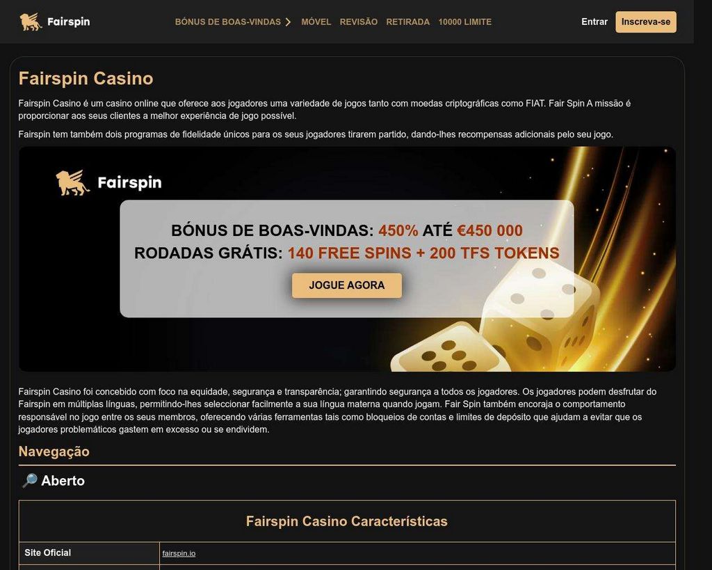 Reseña de Fairspin Casino: ¿El mejor casino de criptomonedas o solo una farsa?